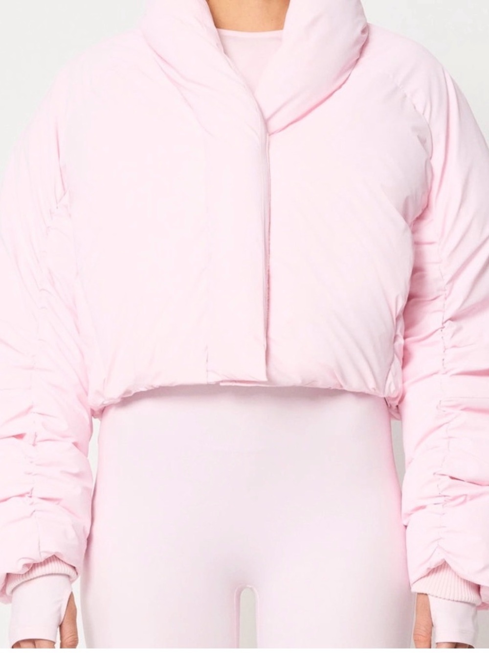 KHY Cropped Puffer Jacket - Pink